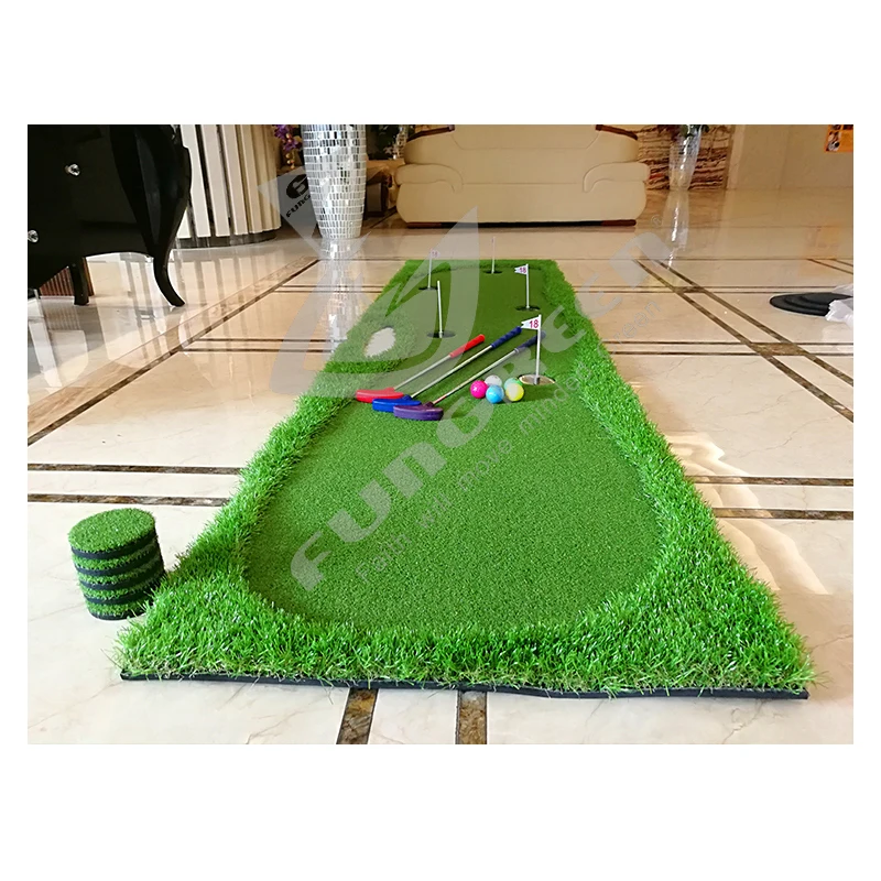 FUNGREEN 5 лунок для игры в гольф 75x300 см тренировок помещении и на улице коврик