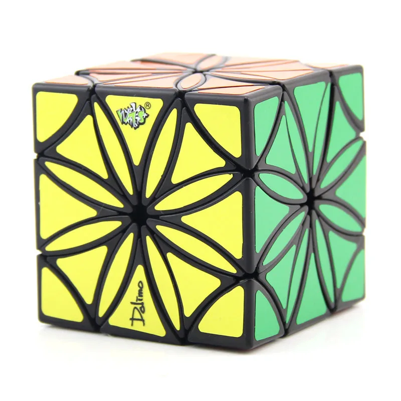 

LanLan Strange Shape Flower Magic Cube Smooth Irregular Cube Puzzle Toys Black-based Stickers Speed Puzzle