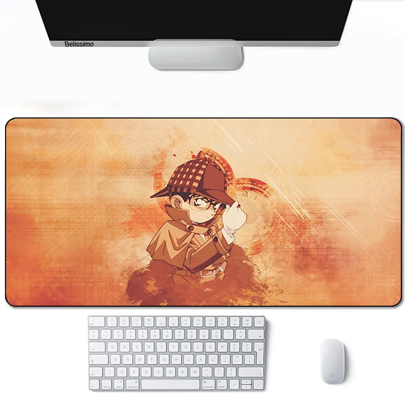 

Detective Conan Mouse Pad gaming accessories speed mini pc Gamer desk Mat Laptop Keyboard Table tapis souris mousepad 90x40