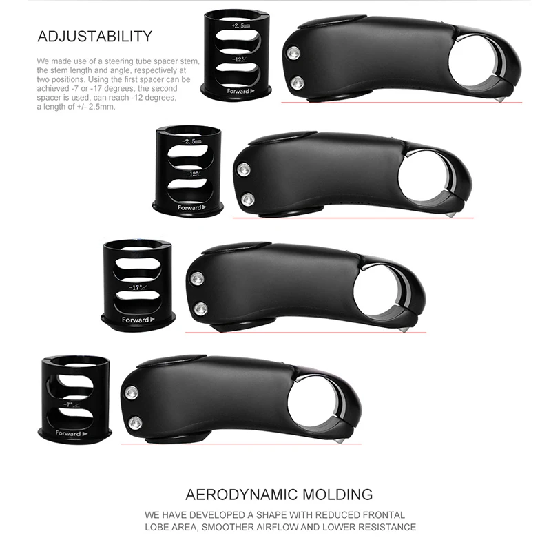 Цена Велосипедный стержень из углеродного волокна 31,8 мм, Регулируемый легкий велосипедный стержень руля для горного и шоссейного велосипеда