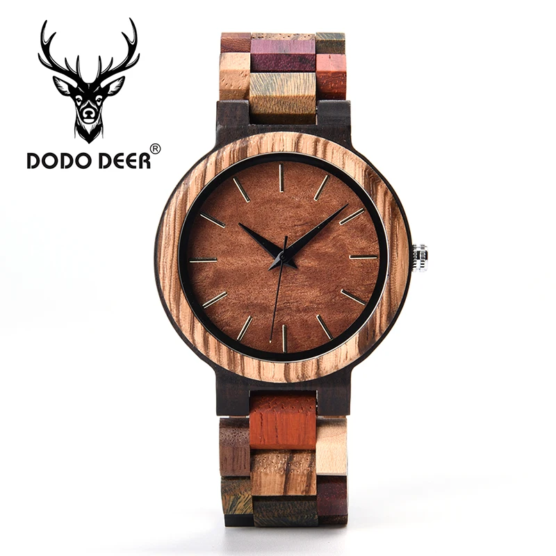

Часы DODO DEER Wood мужские кварцевые, в японском стиле