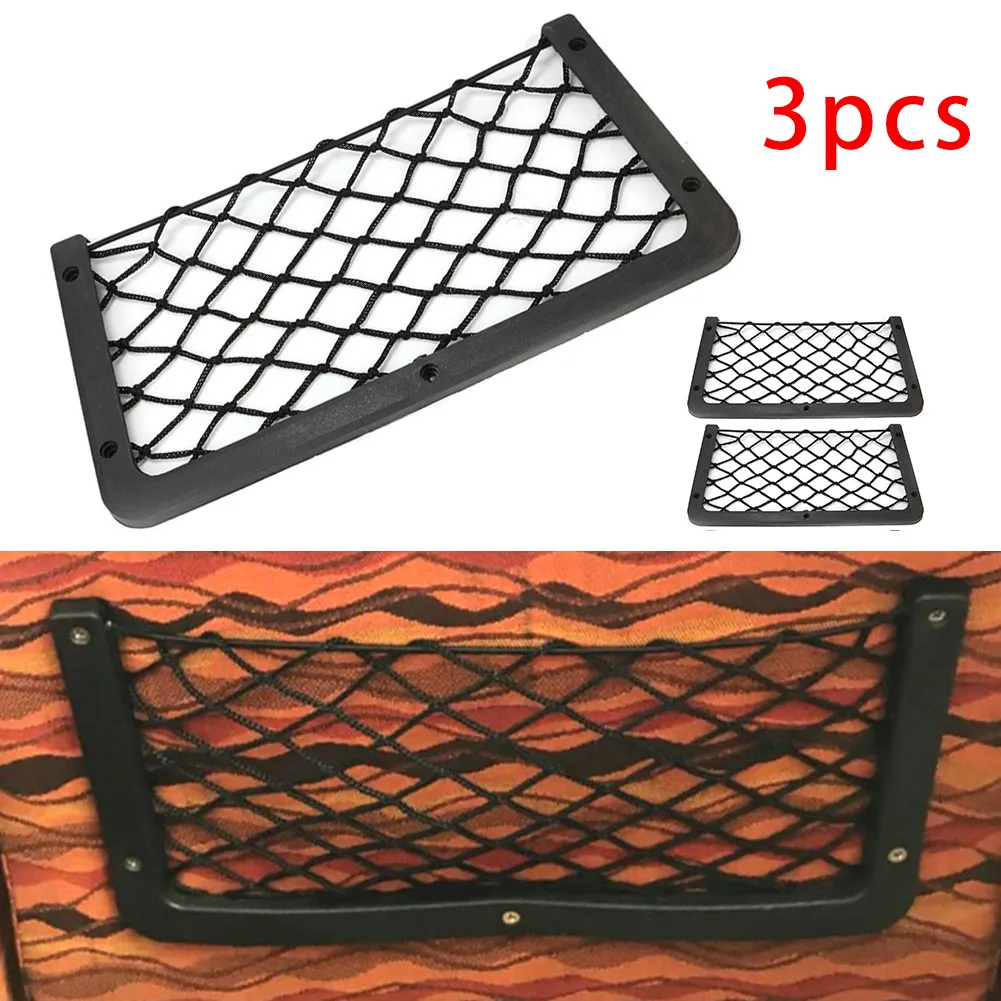 

3pcs Universal Large Storage Organizer Net Pocket Camper Van Caravan Organizer Holder Interior Accessories For T4 T5 RV Boat Car