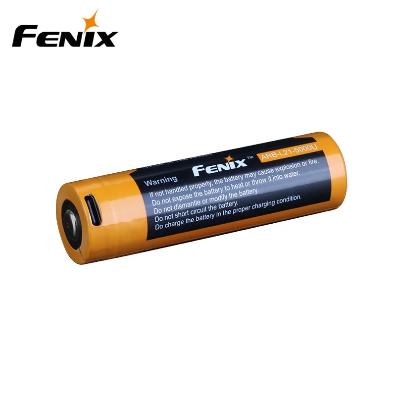 Литий ионный аккумулятор Fenix ARB L21 5000U 5000 мАч 21700 с зарядным интерфейсом USB Type