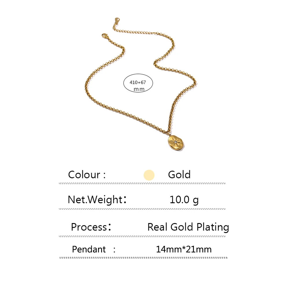 Yhpup изысканный Полярная Звезда из нержавеющей стали ожерелье 2021 ювелирных
