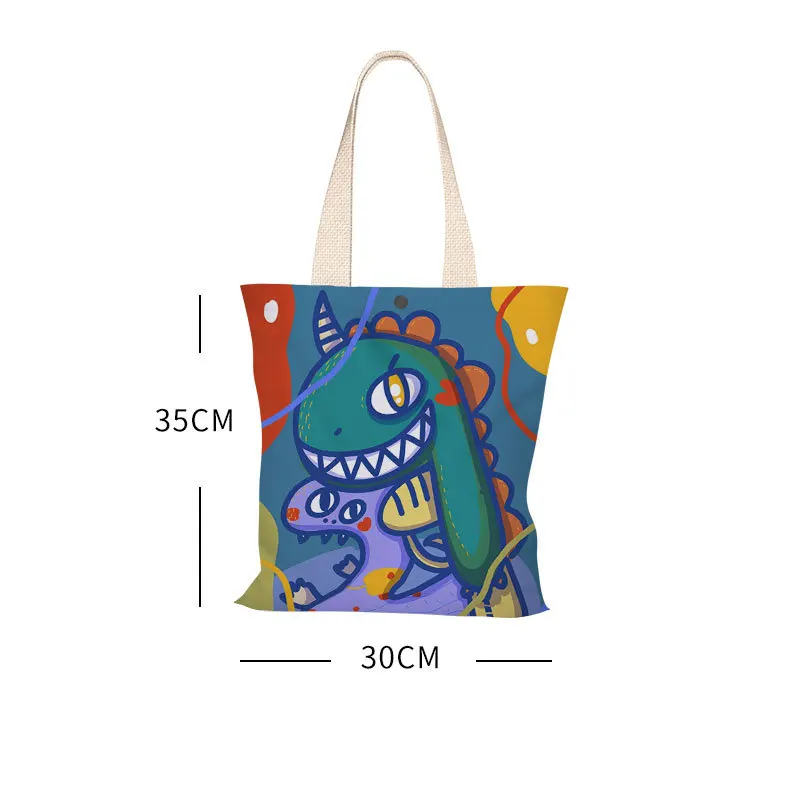 

Shopping bag Canvas Totes For Shopper Hang Bags for cart Eco Cloth Bag aesthetic reusable Shoulder Bags With Print Customizable