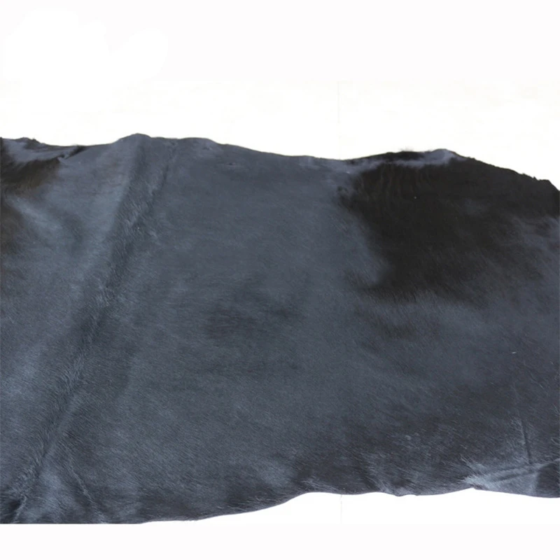 Agenuineon Real Cow Skin Fur Fabric By The Yard 30 Square Feet Black Soft Calf Hair Leather Pelt For Cushion/Furniture | Дом и сад