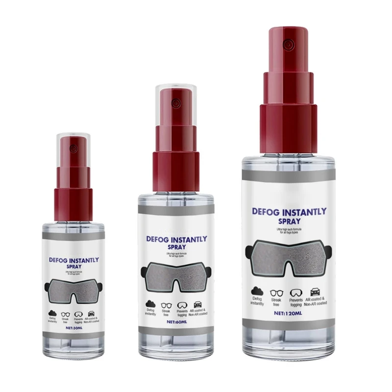 

New Anti Fog Spray Eyeglass Goggles Antifog Lens Cleaner 48h Long Lasting Glasses Defogger Prevent Fogging Spray for Glasses