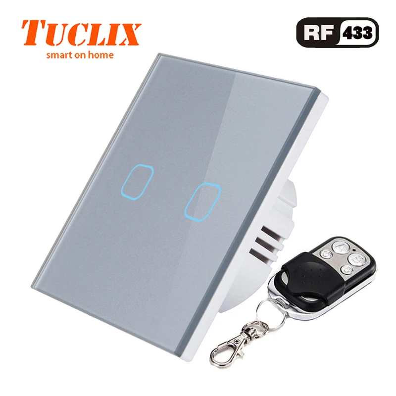 TUCLIX EU/UK 2 gang 1 way дистанционное управление сенсорный выключатель настенный