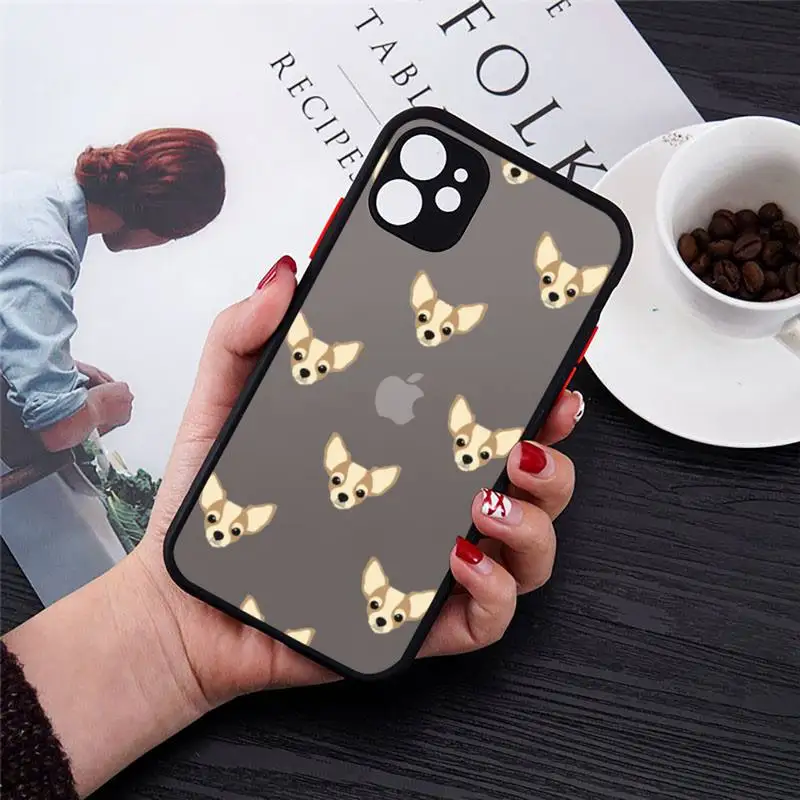 

Chihuahua dog cute animal Phone Case matte transparent For iphone 7 8 11 12 plus mini x xs xr pro max cover