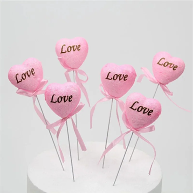 1 шт Золотой Розовый Топпер для торта в форме сердца Счастливый День матери