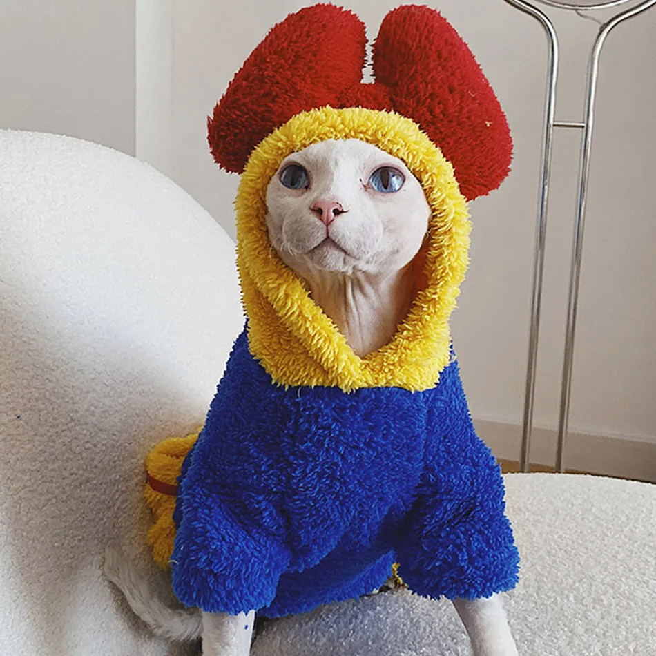 

Warm Winter Sphinx Cat Clothes Funny Cute Clothing For Sphint Cat Kitten Thick Sleep Sphynx Cat Clothes Snow White Princess Coat