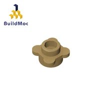 buildmoc 33291 plate round 1 x 1 with flower edge for building blocks parts diy educational classic brand