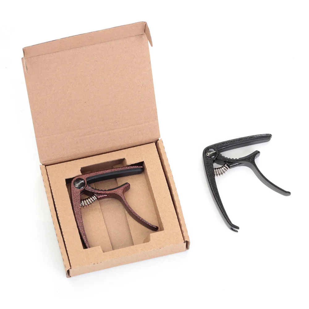 

Classical Guitar Capo Musical Zinc Alloy Capo for Acoustic Bass Ukulele Single Handed Capo Quick Change (Black)