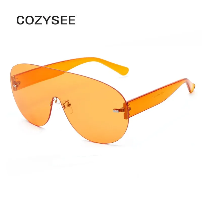 Винтаж без оправы Овальные Солнцезащитные очки женские 2020 дизайнерские Itaty бренд