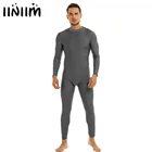 IiniimМужская мужское белье комбинезон костюмы одноцветные узкие штаны облегающий гимнастический костюм комбинезон танцевальная одежда бандаж чехол боди костюмы