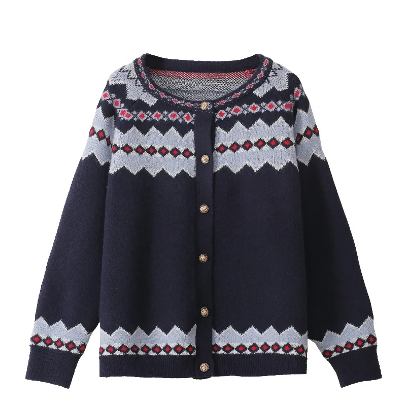 

2020 Vintage Design Autumn Winter Women Wool Sweater Cardigans Coat Knitting Outwear Bushness Casual Ladies Loose Knitted Coats