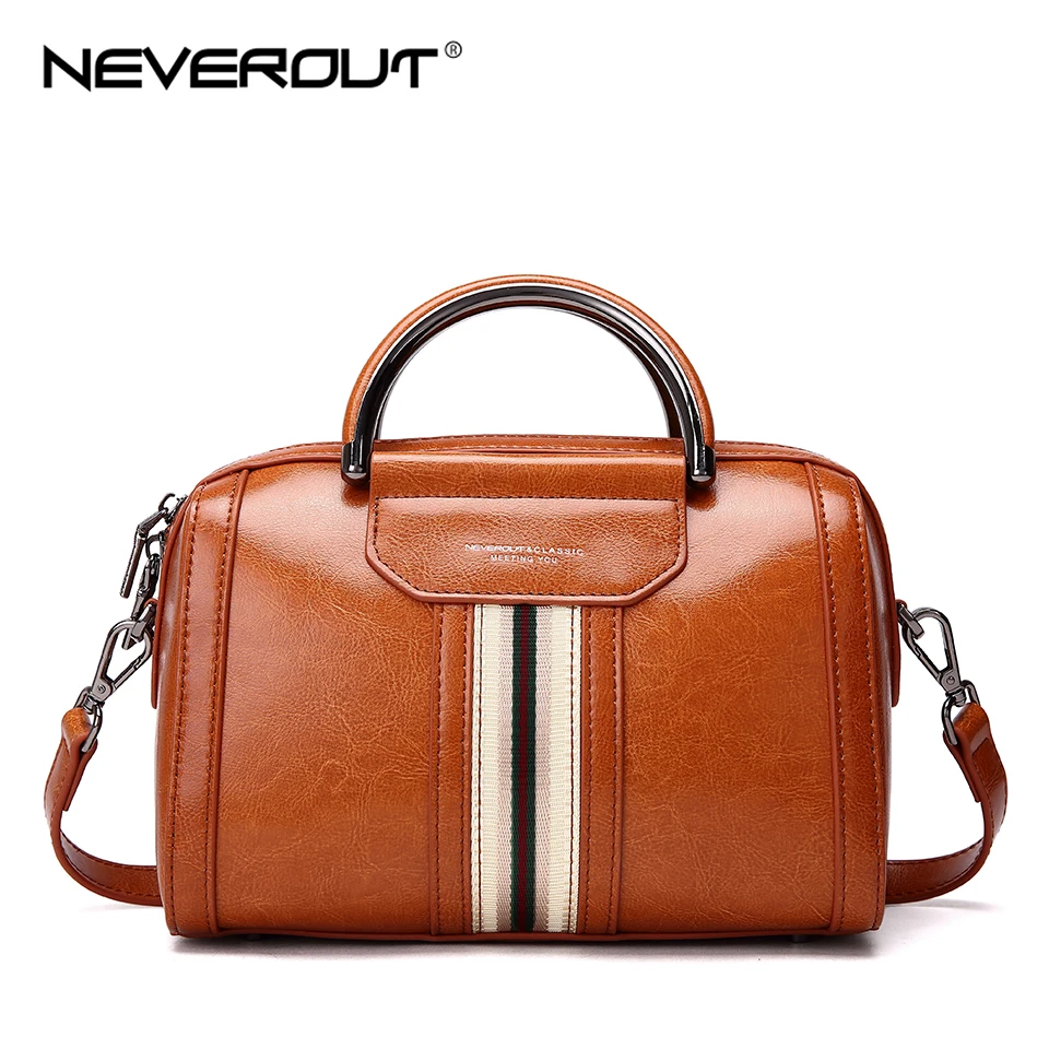 Женская сумка тоут NEVEROUT винтажная из сплит кожи 3 цвета|leather bags for women|leather bagbags women |