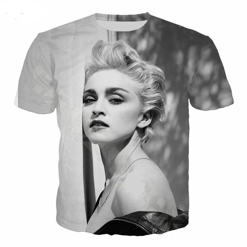 

Popular Singer Madonna Louise Ciccone T Shirt Men Women 3D Print Hip Hop T Shirts Harajuku Streetwear Tops Oversized T-shirt