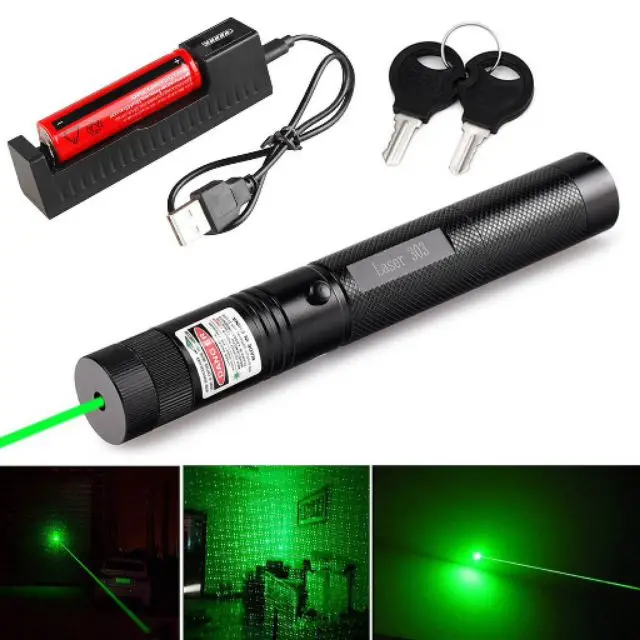 

Powerful Green Laser Pointer Pen Beam Light 5mW Lazer Power 532nm+18650+Charger.....