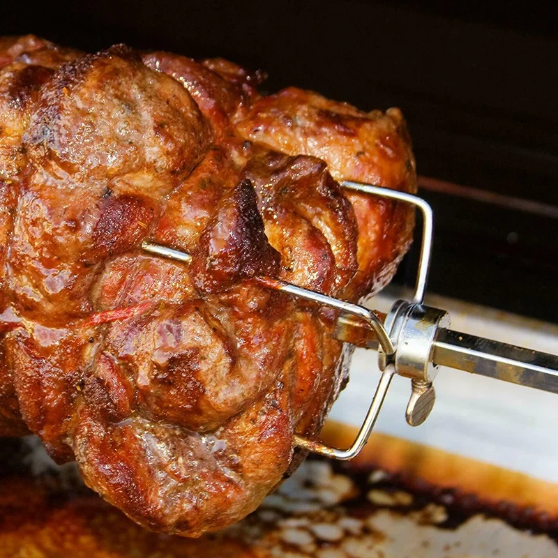 

Bbq Barbecue Rotisserie Spit Universal Kit Bbq Motor for Electric Barbecue Uk Plug