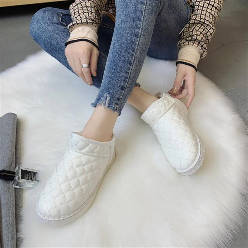 

Winter Women Boots Ladies Female Brand Fashion Designer Loafers Flat Shoes Luxury Fur Snow Ankle Boots for Women