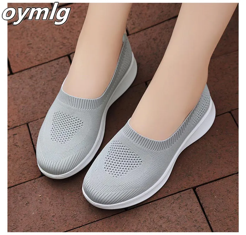 

2020 Fashion Flats Shoes for Women Breathable Mesh Summer Shoes Woman Sneakers Slip-on Ballet Flats Ladies Casual Shoes