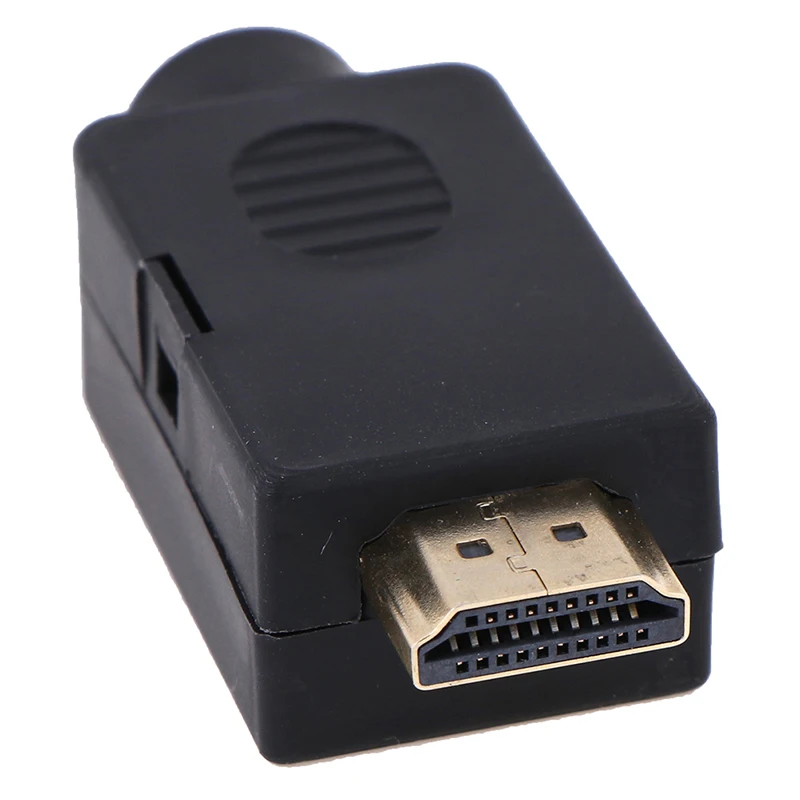 2 54 мм HDMI штекер 19P Разъем терминалы паяльного разъема с черной крышкой 20