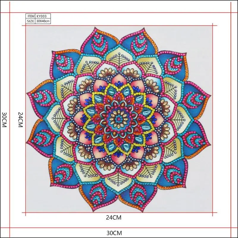 Изысканная алмазная живопись Мандала 5D Сделай Сам Специальная Форма Смола