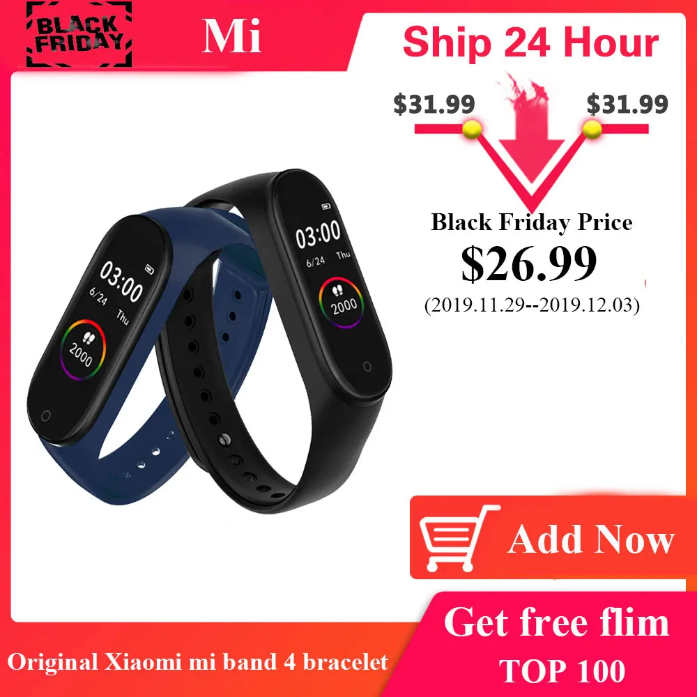Xiaomi mi Band 4 Smart mi band 4 водонепроницаемый пульсометр фитнес 135 мАч Bluetooth 5,0 50 м цветной экран