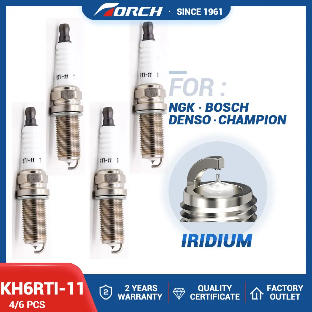 

Spark Plug Iridium Torch KH6RTI-11 Alternative Candles LFR6AIX-11 for BMW 325XI BASE 2006-2006 3.0L/2996cc