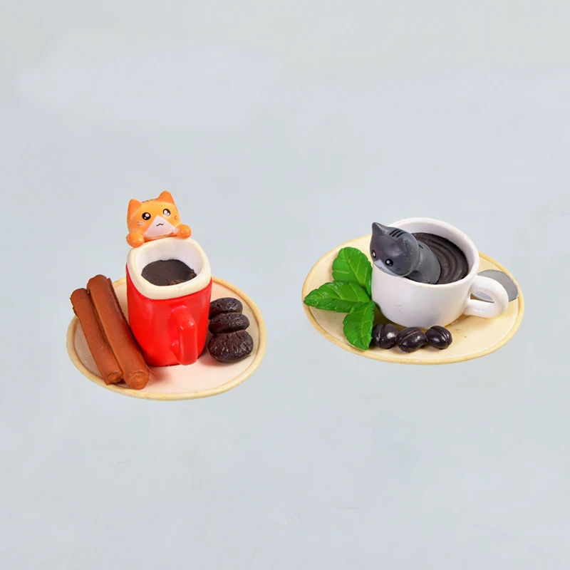 

1 шт. кофейная кошка, животное, миниатюрное сказочное садовое украшение для дома, миниатюрный кукольный домик, микро декор, подарок «сделай с...