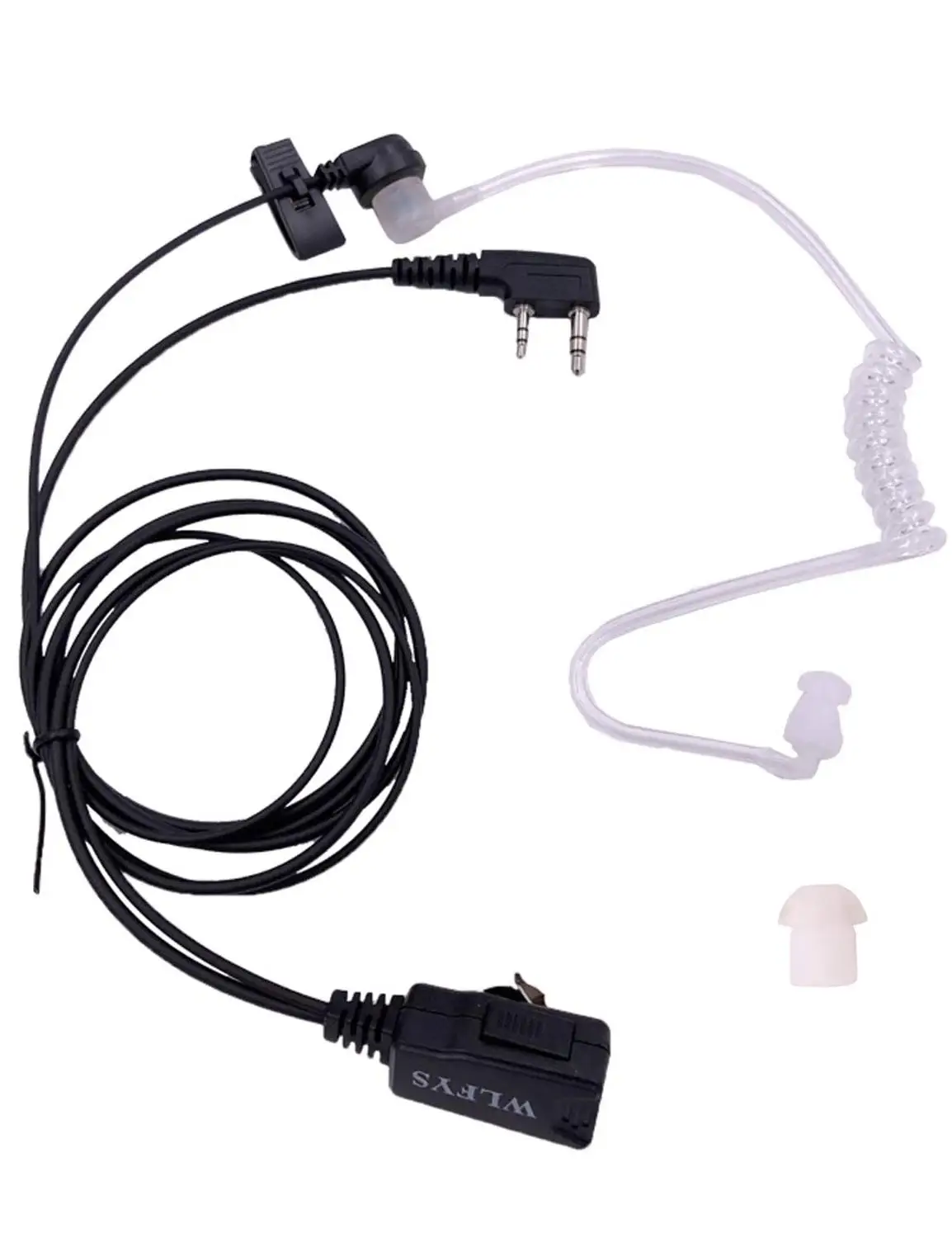 earpiece walkie talkie headset for kenwood for baofeng for linton for wouxun 2 pin radio free global shipping