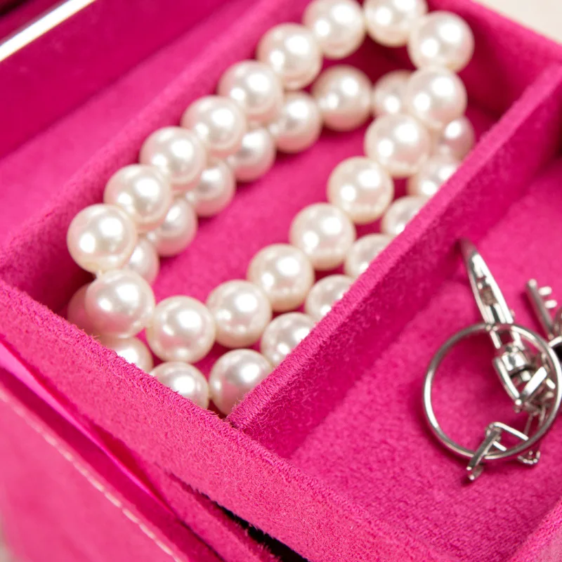 

New Color Velvet 3 Layers Jewelry Organizer Box Exquisite Women Girls Gift Display Holder Earring Ring Necklace Storage Case