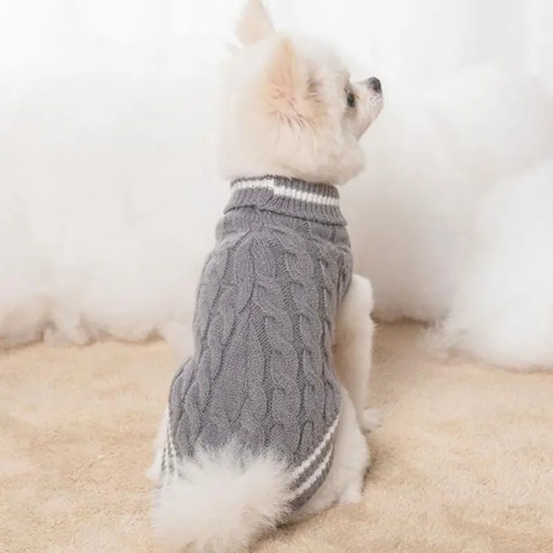 Теплый свитер одежда для собак кошек шерстяной наряд зимняя вязаная жилет щенков