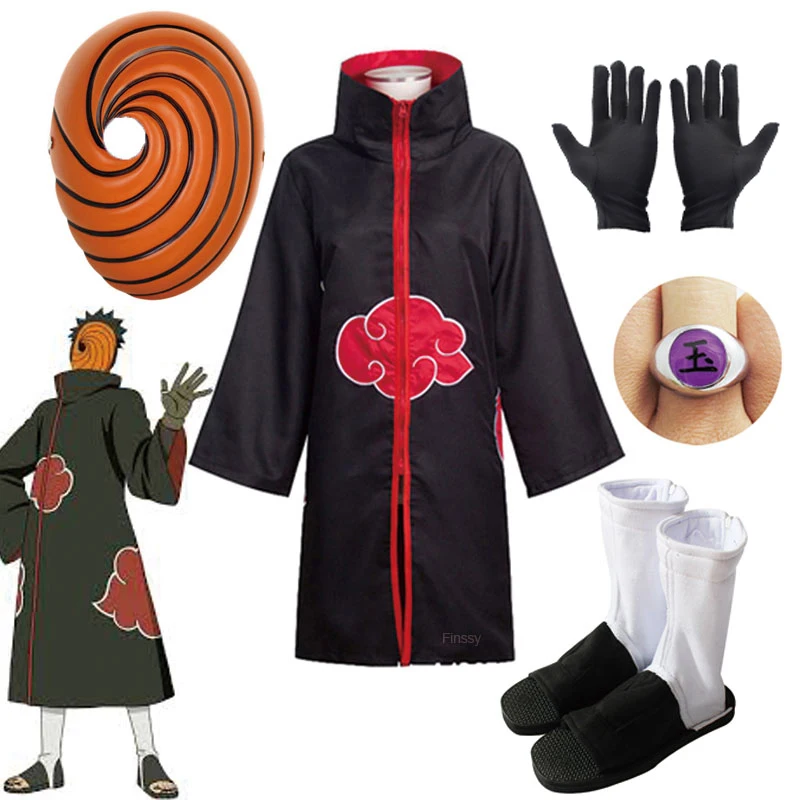 Tobi Full Cosplay Costume for Boys Obito Mask Carnival Halloween Kids Adult Suitable Height 135cm-185cm | Тематическая одежда и