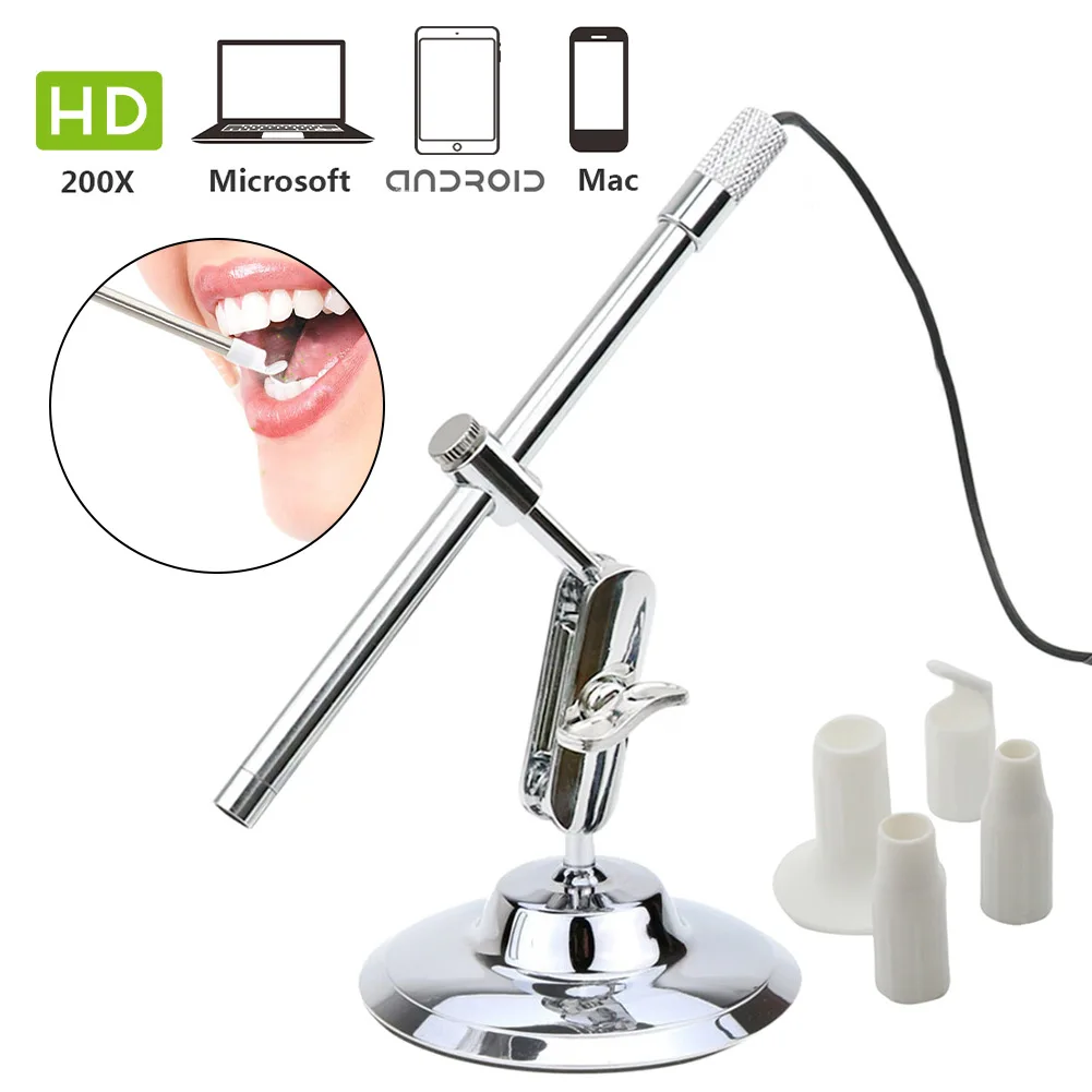 

With 8 LEDs 1080P 2MP Camera Waterproof Health Care Ear Cleaning Computer 200X Magnification Inspection HD Visual USB Endoscope