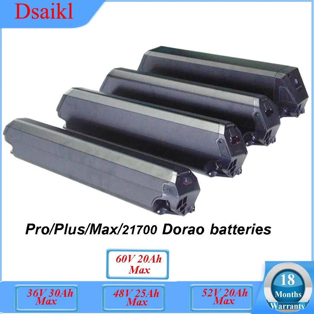 

Reention Dorado Pro Plus Max 36V 48V ebike battery pack 10Ah 12Ah 15Ah 18Ah 20Ah 25Ah electric bike frame batteries