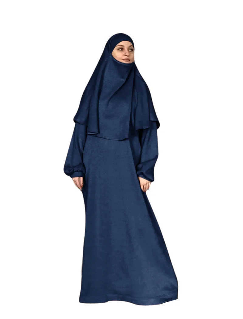 

Formal Muslim Women Hijab Dress Abaya Prayer Garment Sets khimar Islamic Clothing Dubai Turkey Namaz Jurken Abayas