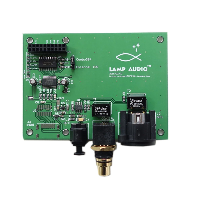 Цифровой интерфейс USB I2S/IIS XMOS Коаксиальная волоконная Выходная плата SPDIF AES T1551 |