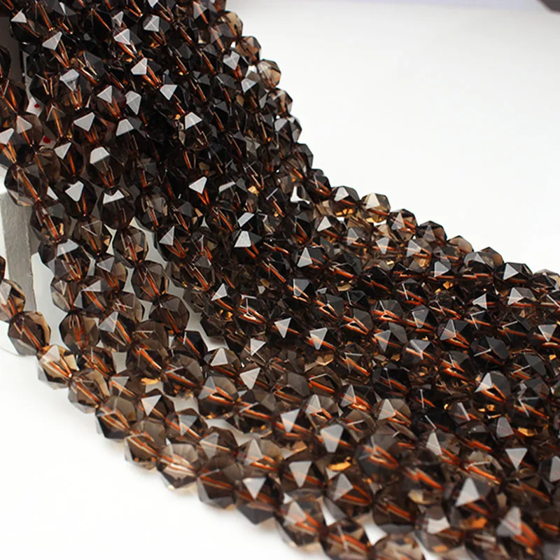 Бусины Из Натурального граненого коричневого чая LanLi 6/8/10/12 мм незакрепленные