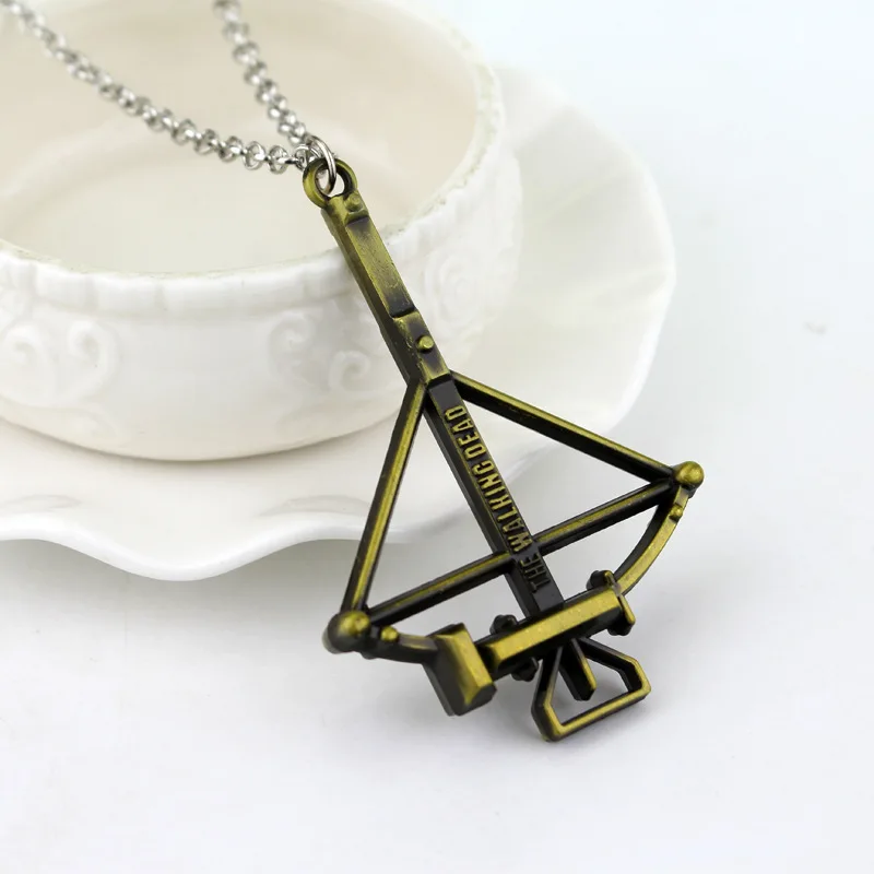 TV Series The Walking Dead Zombie Crossbow Axe Charm Pendant Necklace Baseball Bat Lucille Negan Chain Necklaces For Men Women | Украшения