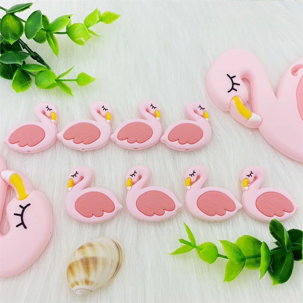 4 шт/компл 3 + 1 силиконовые бусины и Прорезыватель для зубов малышей Розовый