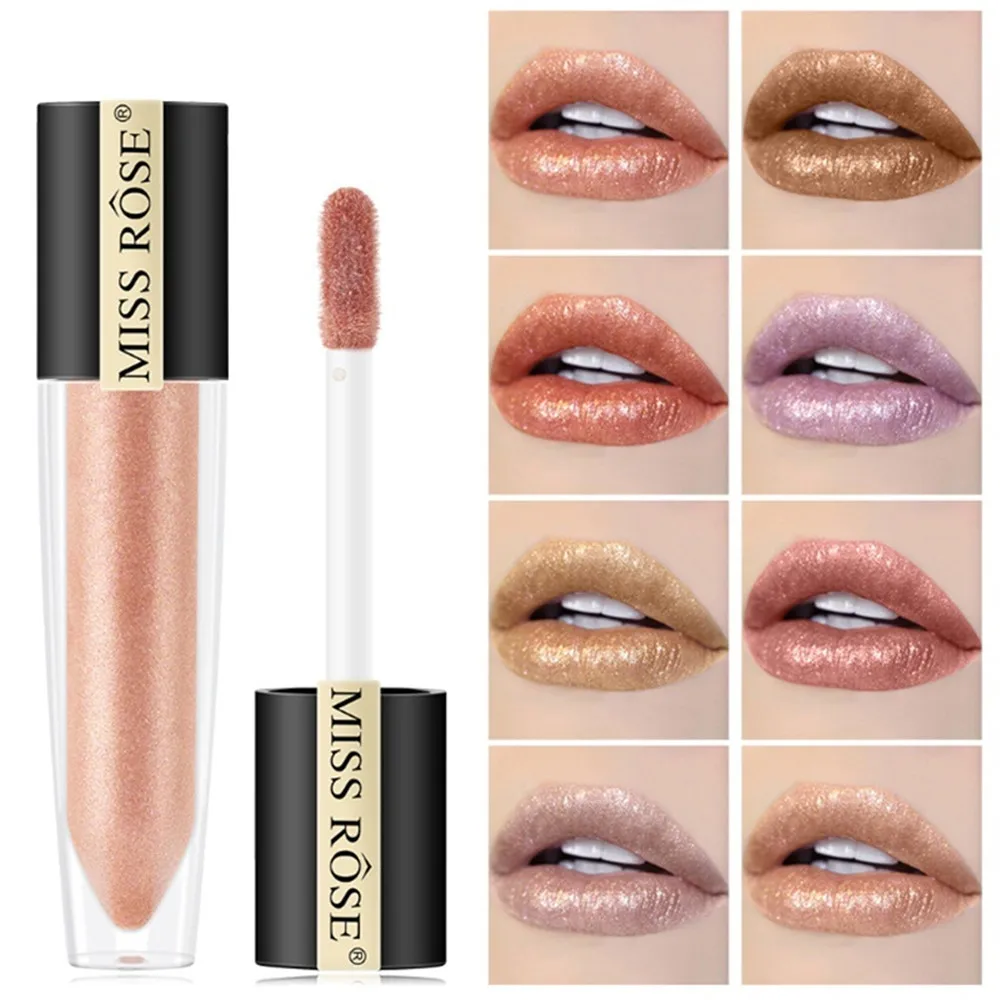 Блестящий Блеск для губ 12 цветов жидкая Мерцающая матовая помада водостойкий