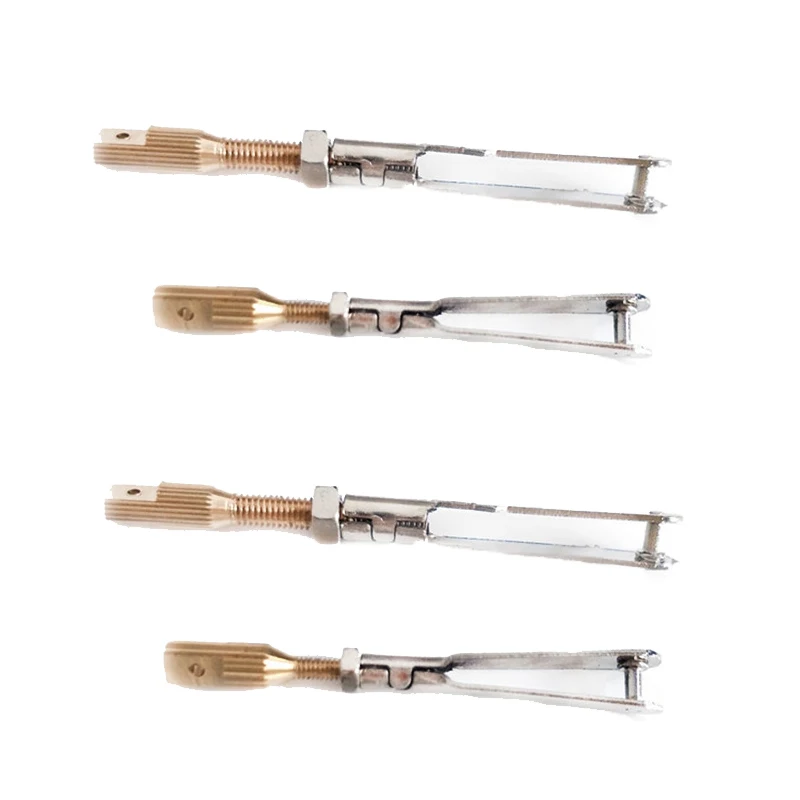 

2/4PCS M2 M3 Chucks Clevis+Copper Screw Servo Pull Rod Connector Kit Metal Iron Flat Chuck Clamp for Fixed Wing RC Airplane Accs