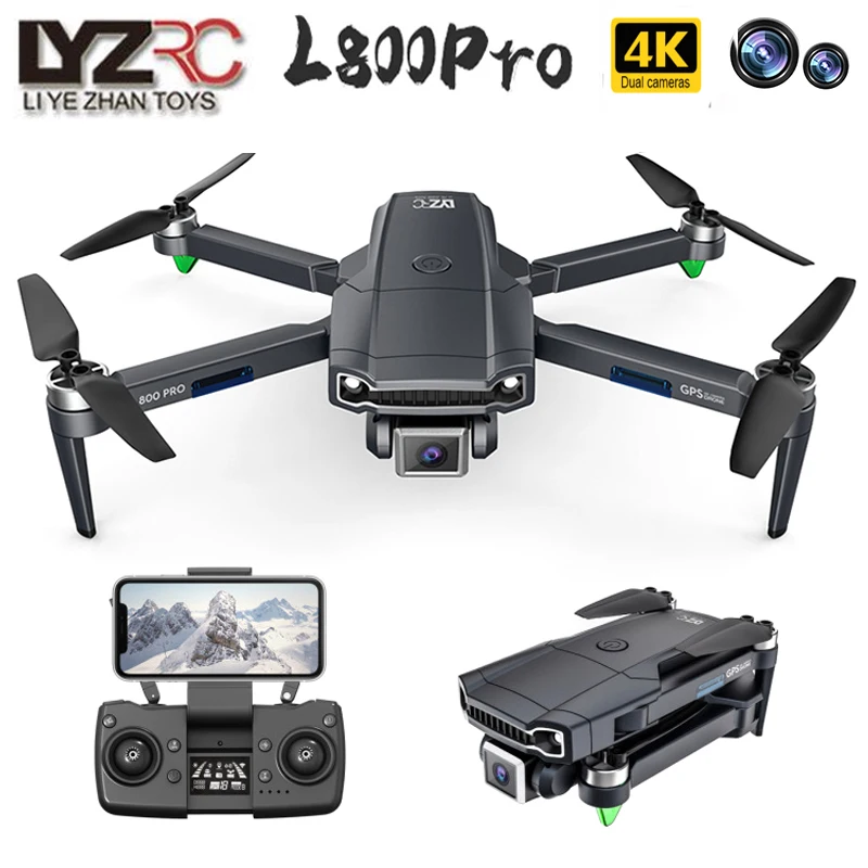 

Квадрокоптер L800 Pro складной с GPS, Wi-Fi, FPV, двойной камерой