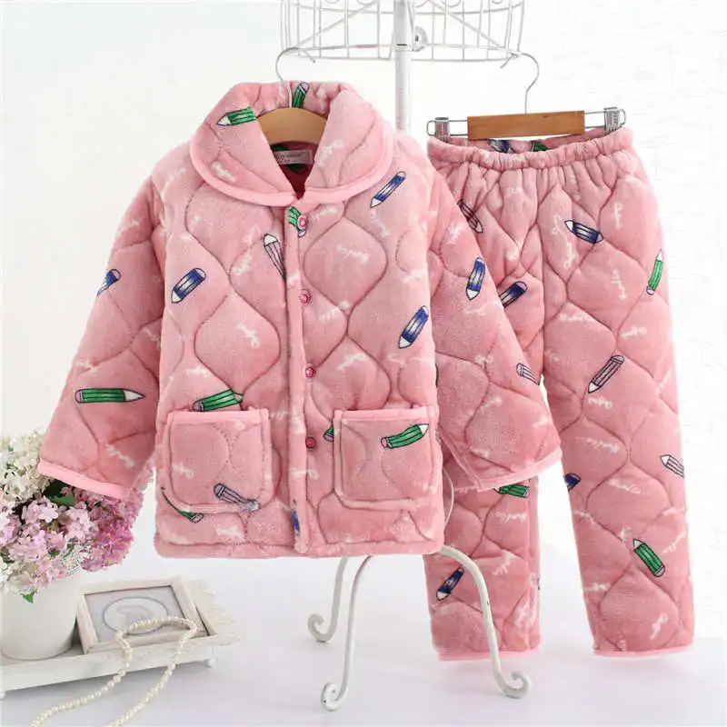 6166 pajama sets Pijama infantil; детская одежда; зимние пижамные комплекты; утепленная Пижама; комплект; детские пижамы; детская фланелевая одежда для сна; пижамы для младенцев - Цвет: 6166 pajama sets