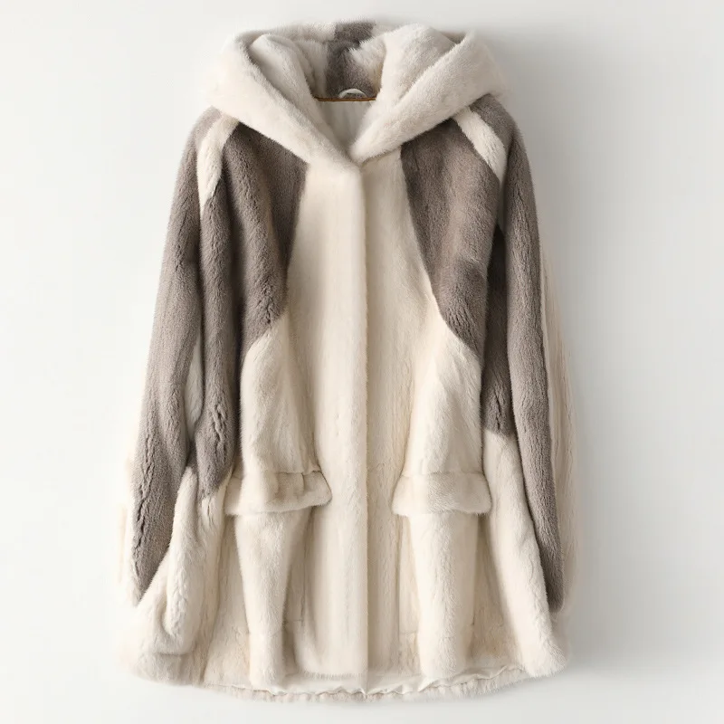 

Продано без пополнения] осенне-зимнее Новое меховое Норковое Пальто для женщин средней длины импортный комбинезон модная теплая Дамская ку...