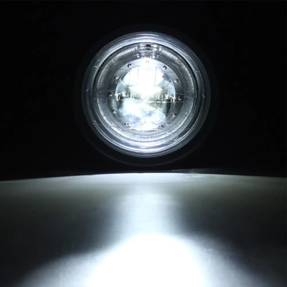 Мотоцикл Универсальный передняя фара сетка синий светодиодный Ангельские