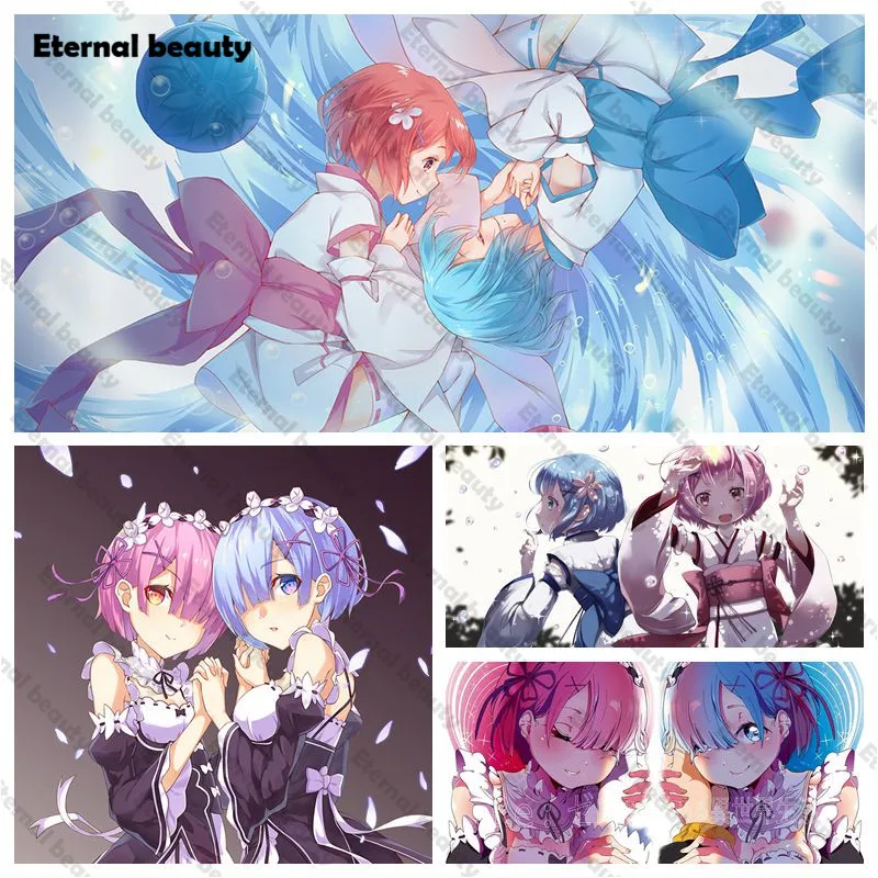 

Embroidery Diamond Painting Wall Art Pictures Full Round/square Drill Anime Role Home Wall Decoration Cartoon Cross Stitch Gifts