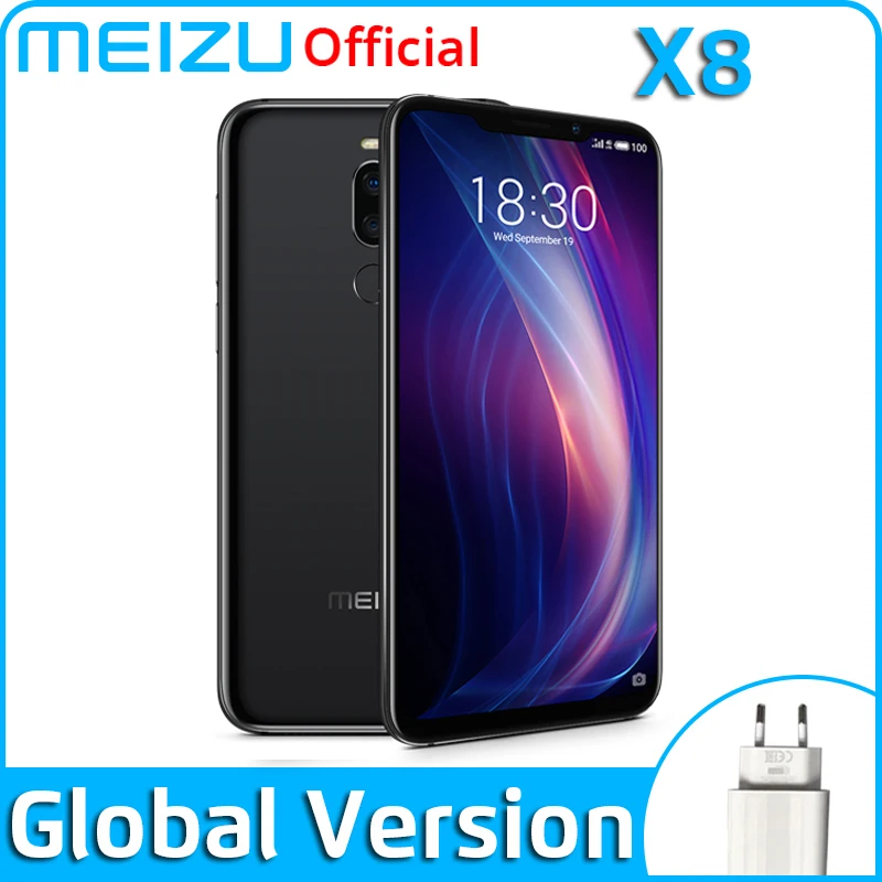 Meizu X8, 4 ГБ, 64 ГБ, глобальная версия, Смартфон Snapdragon 710, четыре ядра, мобильный телефон, фронтальная камера 20 МП, отпечаток пальца